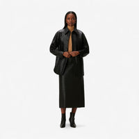 Woven Italian Leather Overshirt - The Essential 