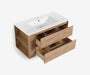 Soffit Wall-Mount Vanity 36" Oak w/ Shelf · 4