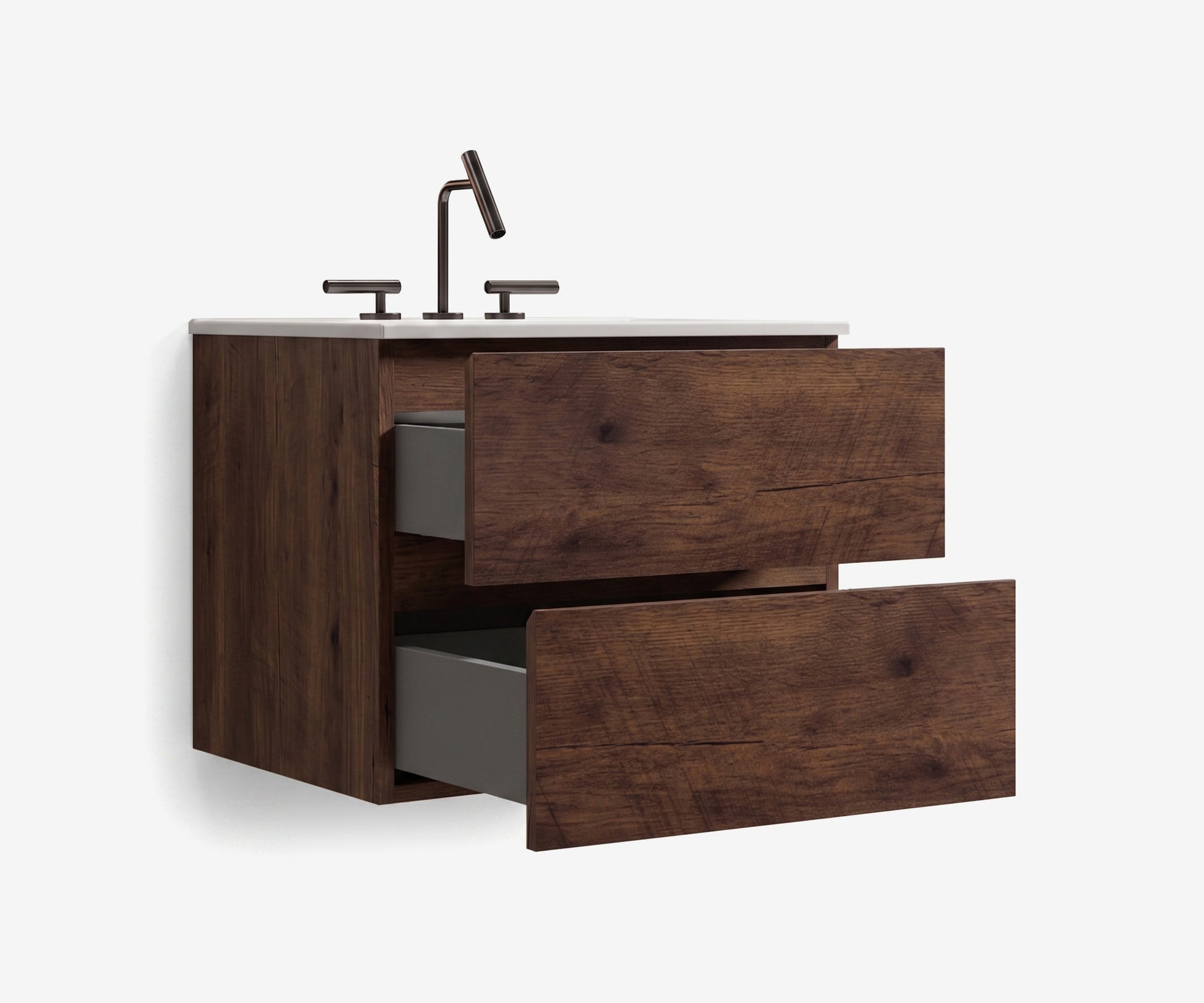 Soffit Wall-Mount Vanity 24" Walnut · 5