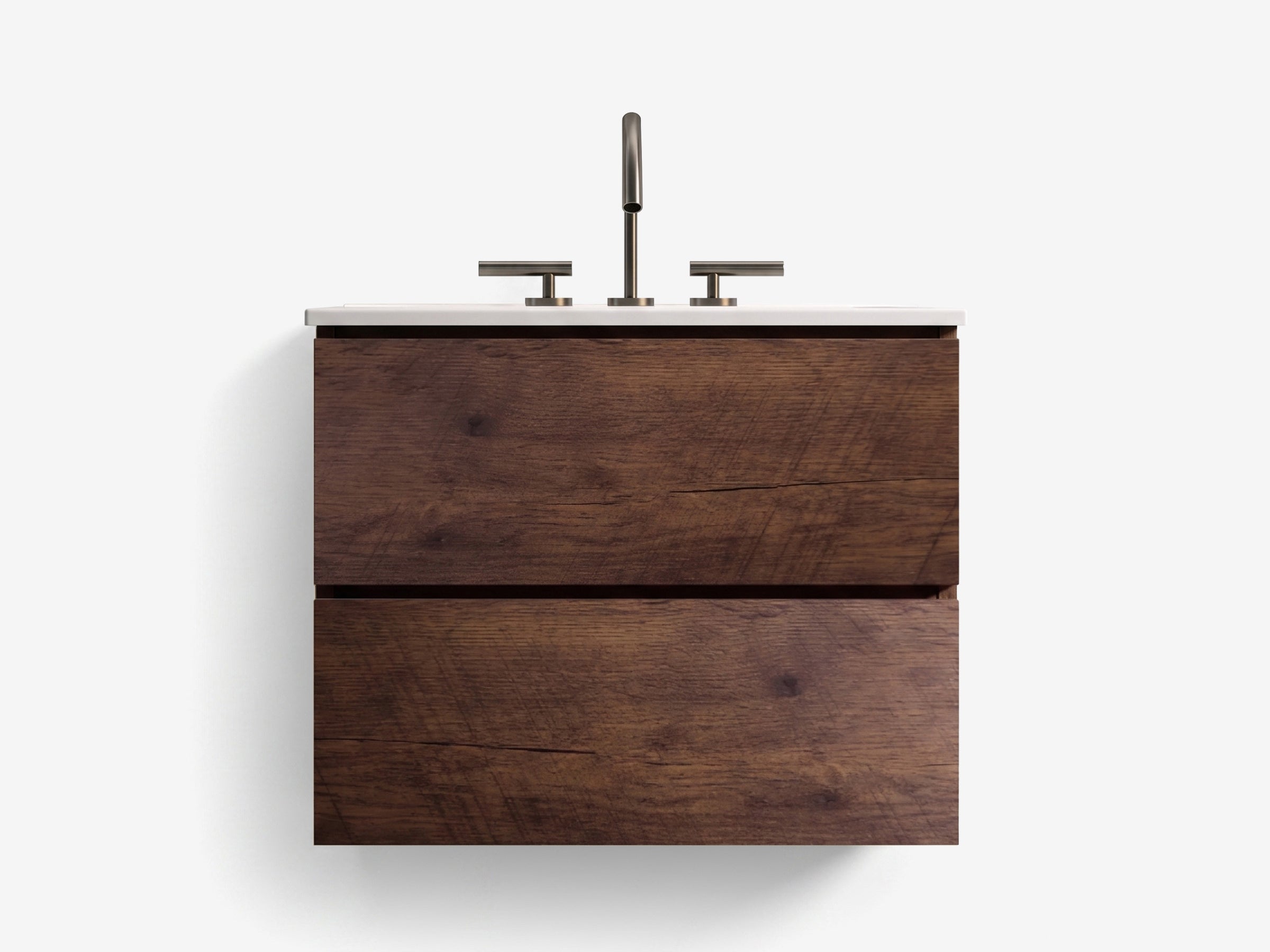 Soffit Wall-Mount Vanity 24" Walnut · 2