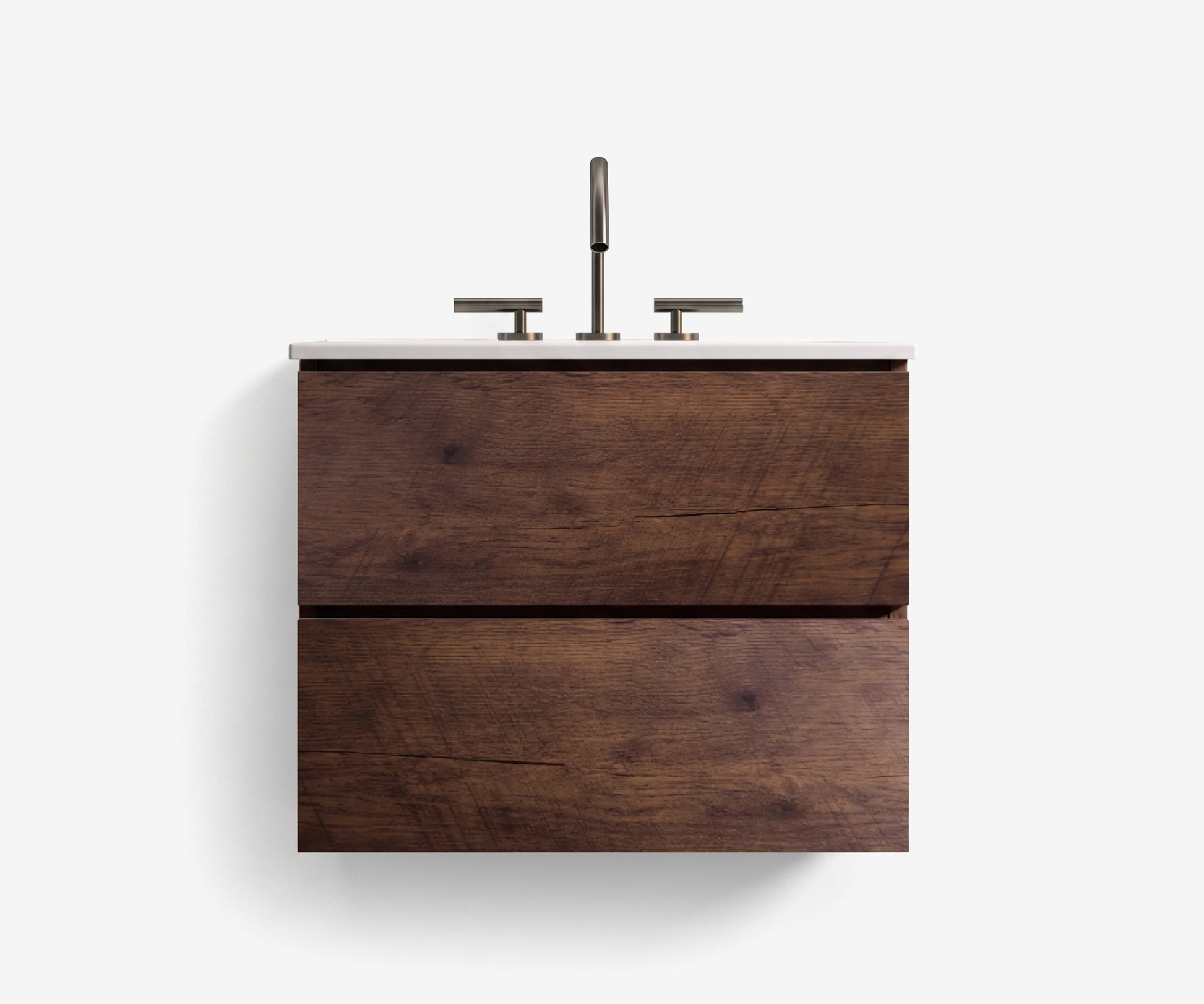 Soffit Wall-Mount Vanity 24" Walnut · 2