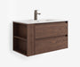 Soffit Wall-Mount Vanity 36" Walnut w/ Shelf · 6