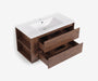 Soffit Wall-Mount Vanity 36" Walnut w/ Shelf · 4