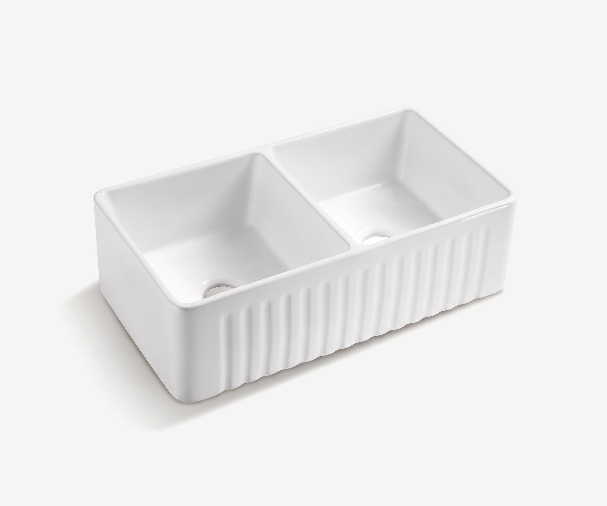Ceramic Farmhouse Sink 33" Double Basin · 4