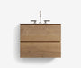 Soffit Wall-Mount Vanity 24" Oak · 2