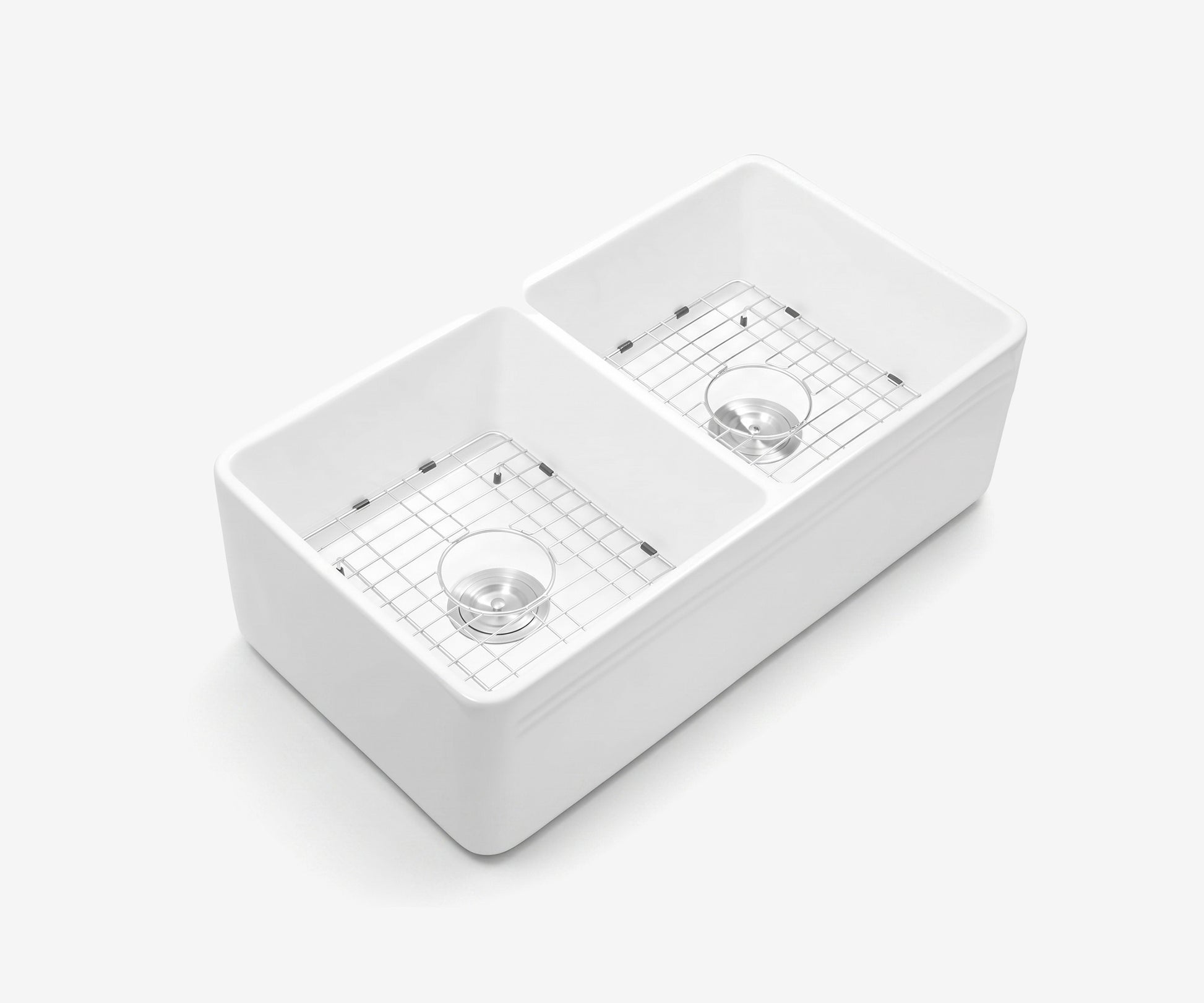Ceramic Farmhouse Sink 33" Double Basin · 1