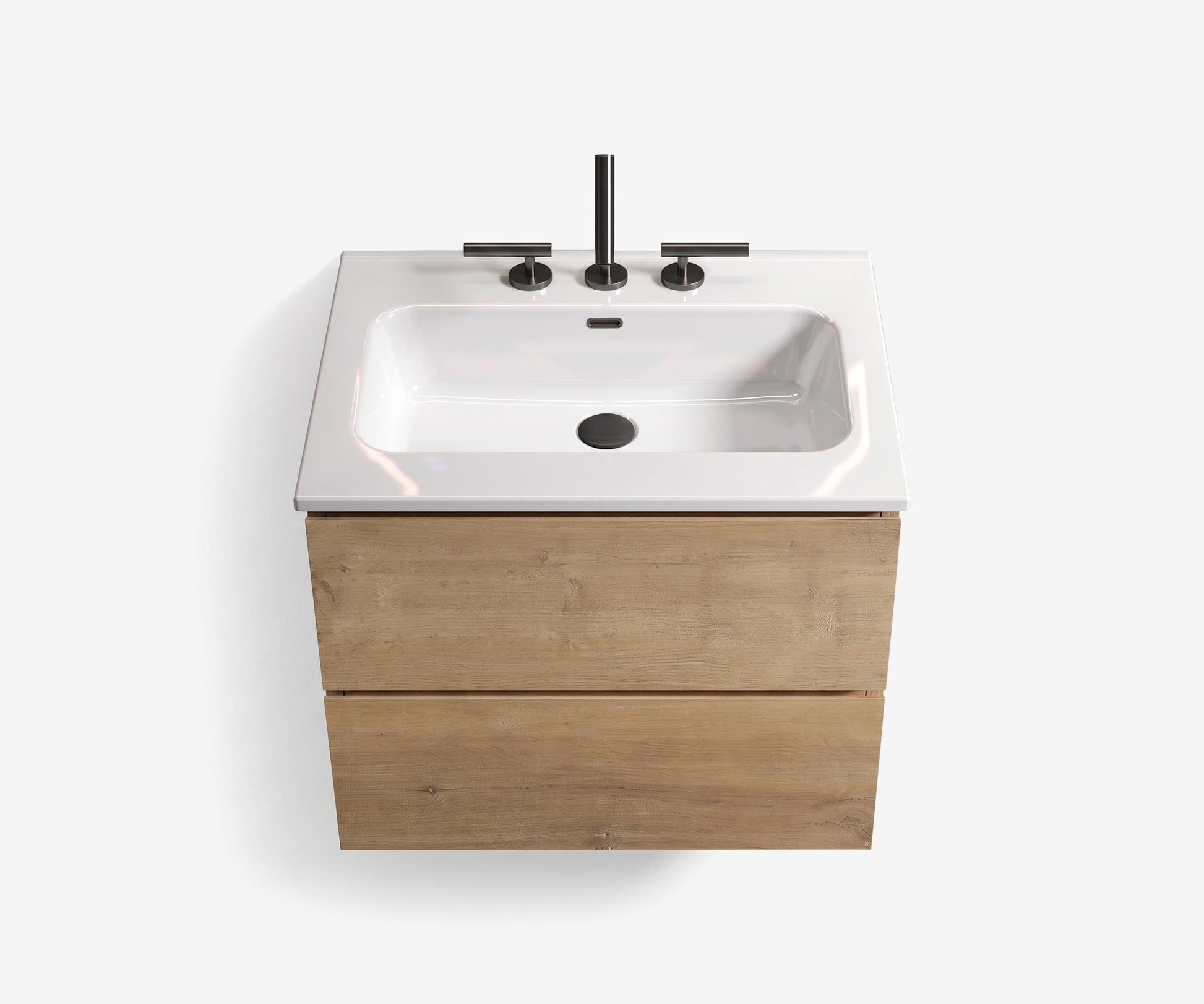 Soffit Wall-Mount Vanity 24" Oak · 1