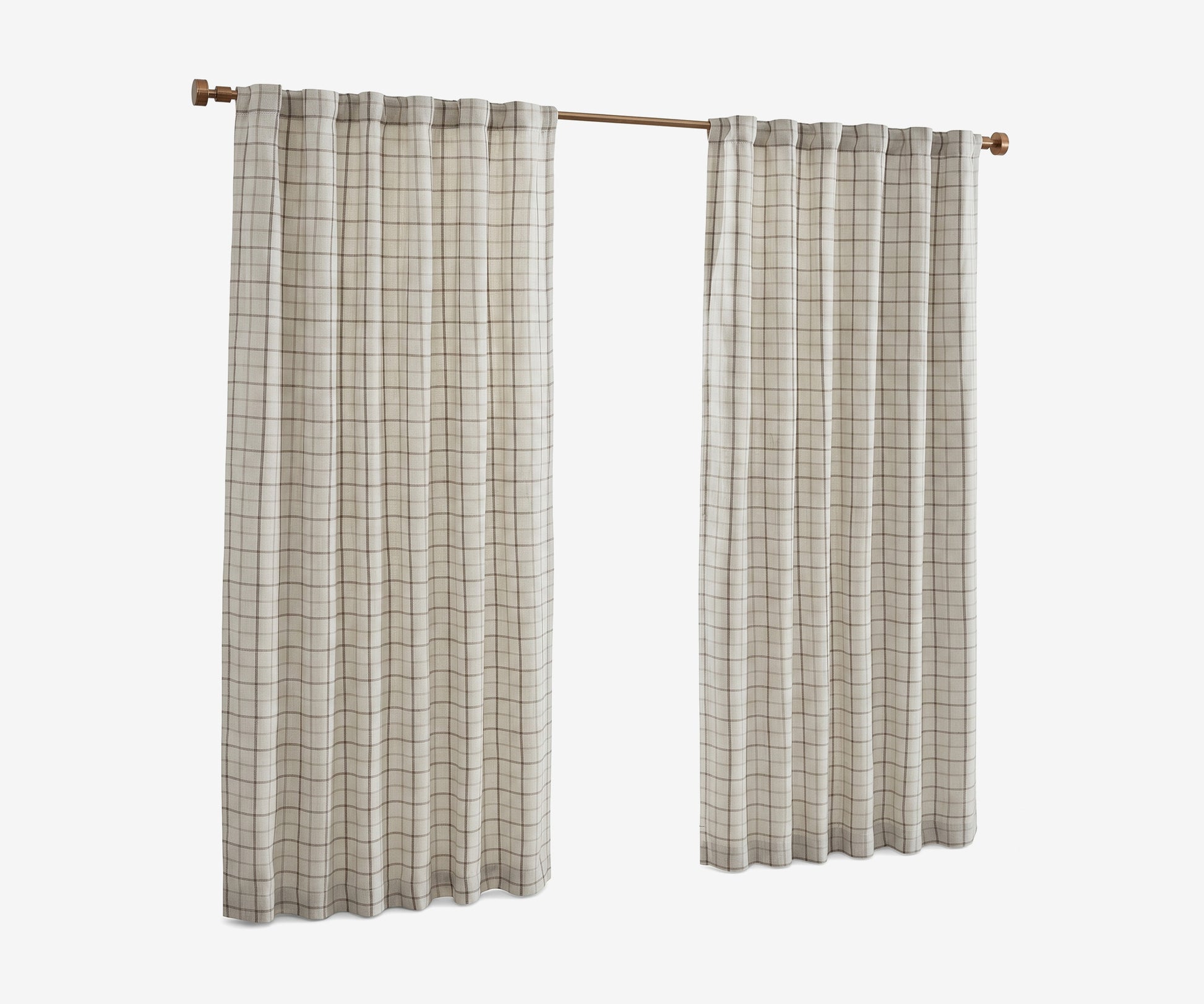 Croft Curtain Panel Light Plaid · 1