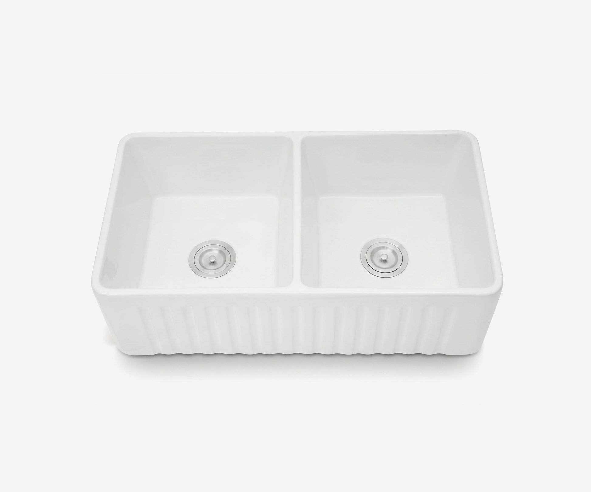 Ceramic Farmhouse Sink 33" Double Basin · 2
