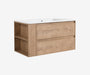 Soffit Wall-Mount Vanity 36" Oak w/ Shelf · 8
