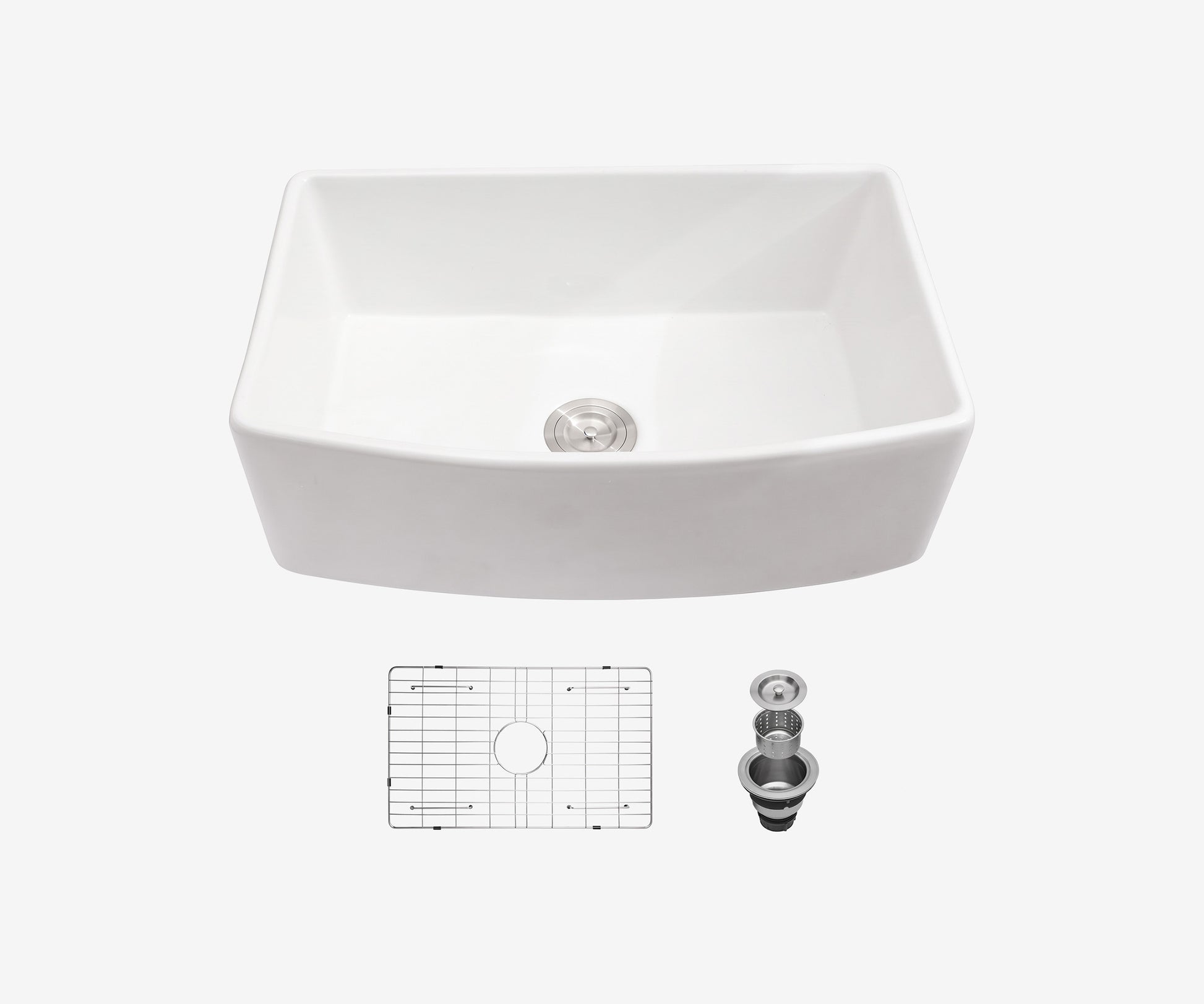 Ceramic Farmhouse Sink 33" Arched · 4