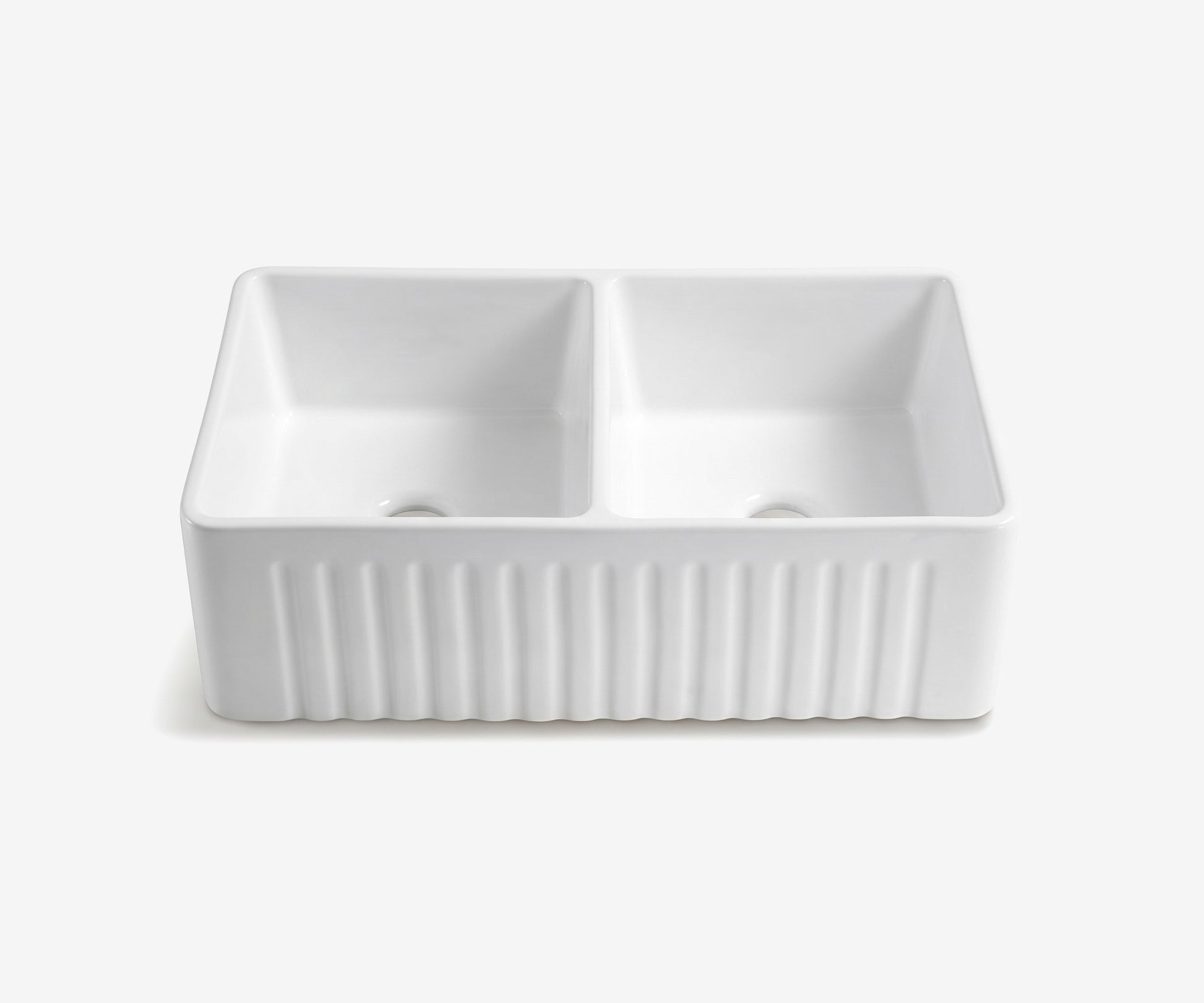 Ceramic Farmhouse Sink 33" Double Basin · 3