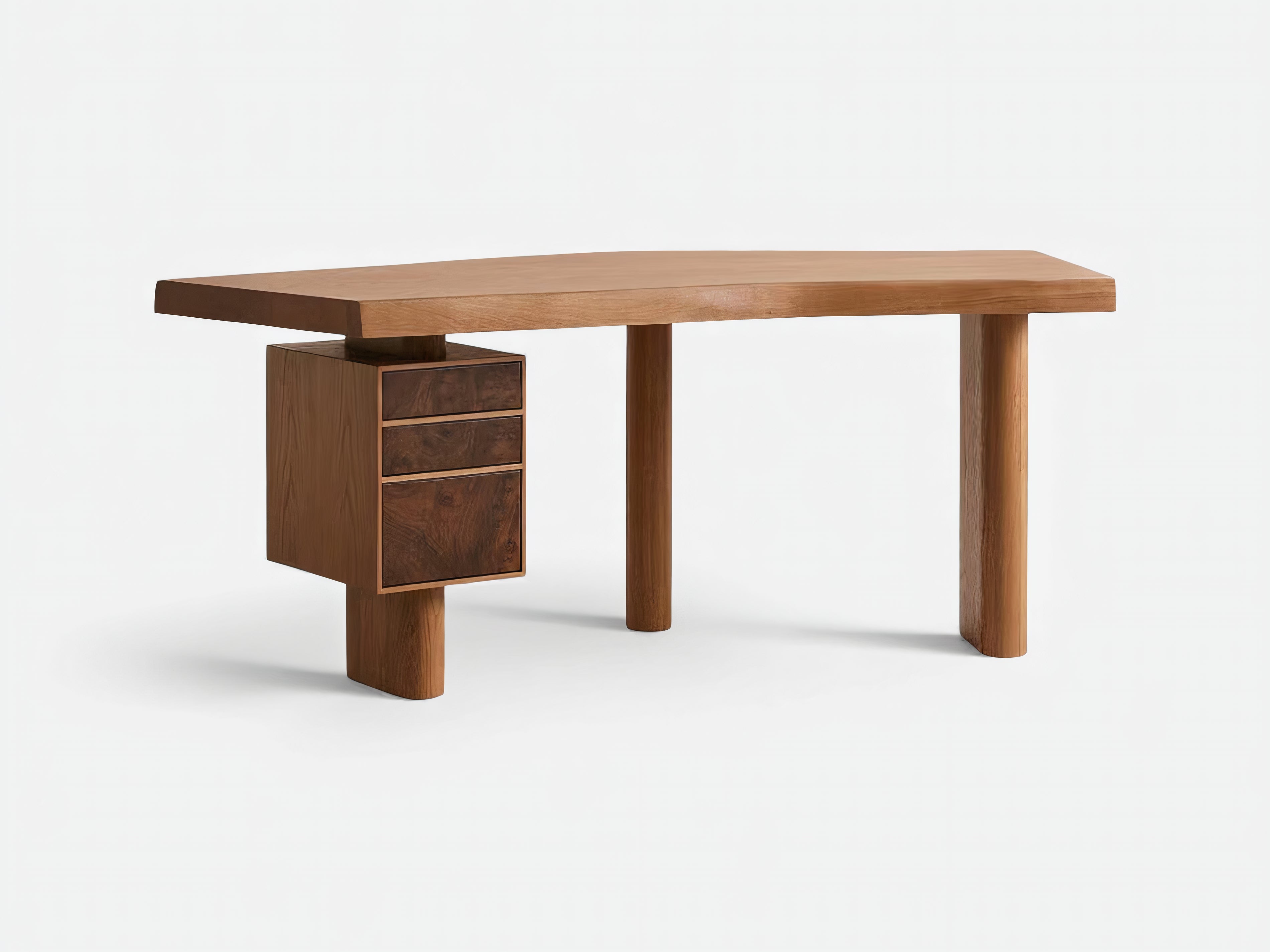 Alonso Burl Wood Desk - The Essential 
