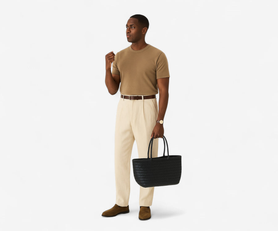 Handwoven Leather Tote