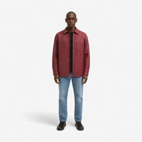 Woven Italian Leather Overshirt - The Essential 